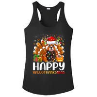 Red Panda Christmas Lights Santa Hat Pajamas Gift Ladies PosiCharge Competitor Racerback Tank