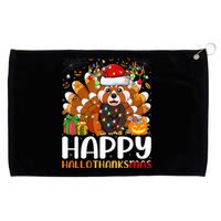 Red Panda Christmas Lights Santa Hat Pajamas Gift Grommeted Golf Towel