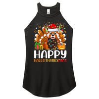 Red Panda Christmas Lights Santa Hat Pajamas Gift Women's Perfect Tri Rocker Tank