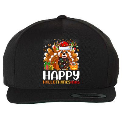 Red Panda Christmas Lights Santa Hat Pajamas Gift Wool Snapback Cap