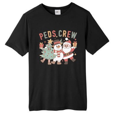 Retro Peds Crew Christmas Pediatric Nurse Nursing Group Gift Tall Fusion ChromaSoft Performance T-Shirt