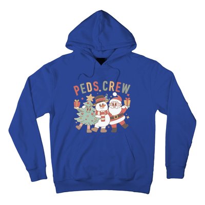 Retro Peds Crew Christmas Pediatric Nurse Nursing Group Gift Hoodie