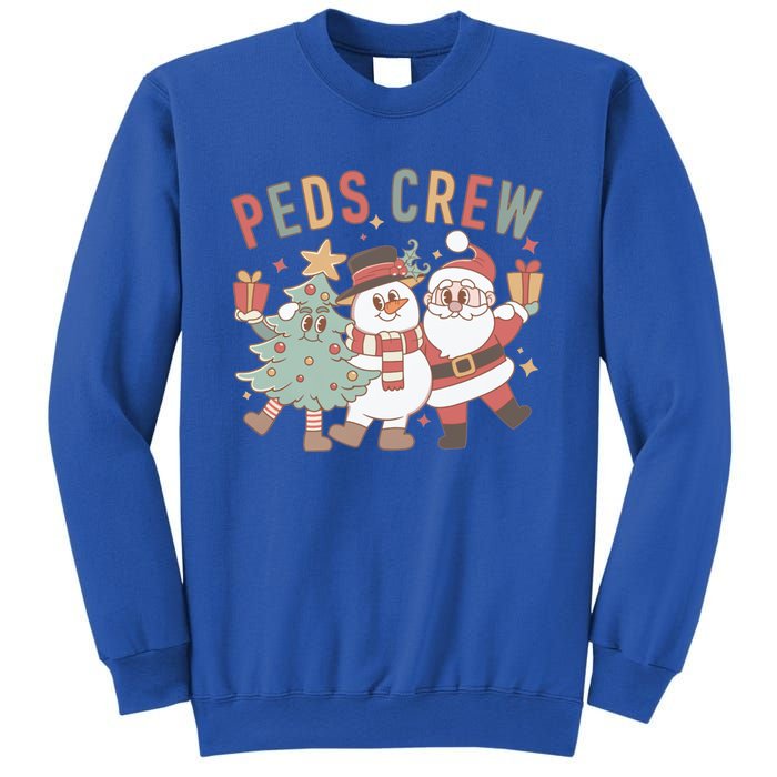 Retro Peds Crew Christmas Pediatric Nurse Nursing Group Gift Sweatshirt