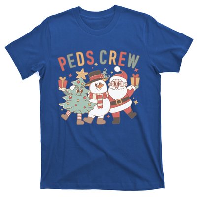 Retro Peds Crew Christmas Pediatric Nurse Nursing Group Gift T-Shirt