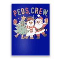 Retro Peds Crew Christmas Pediatric Nurse Nursing Group Gift Poster