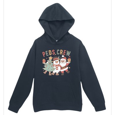 Retro Peds Crew Christmas Pediatric Nurse Nursing Group Gift Urban Pullover Hoodie