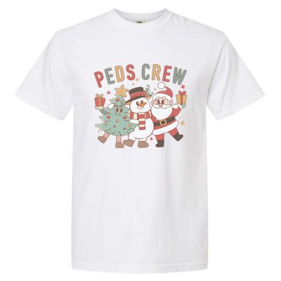 Retro Peds Crew Christmas Pediatric Nurse Nursing Group Gift Garment-Dyed Heavyweight T-Shirt