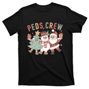 Retro Peds Crew Christmas Pediatric Nurse Nursing Group T-Shirt