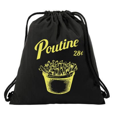 Retro Poutine Canada Montreal Drawstring Bag