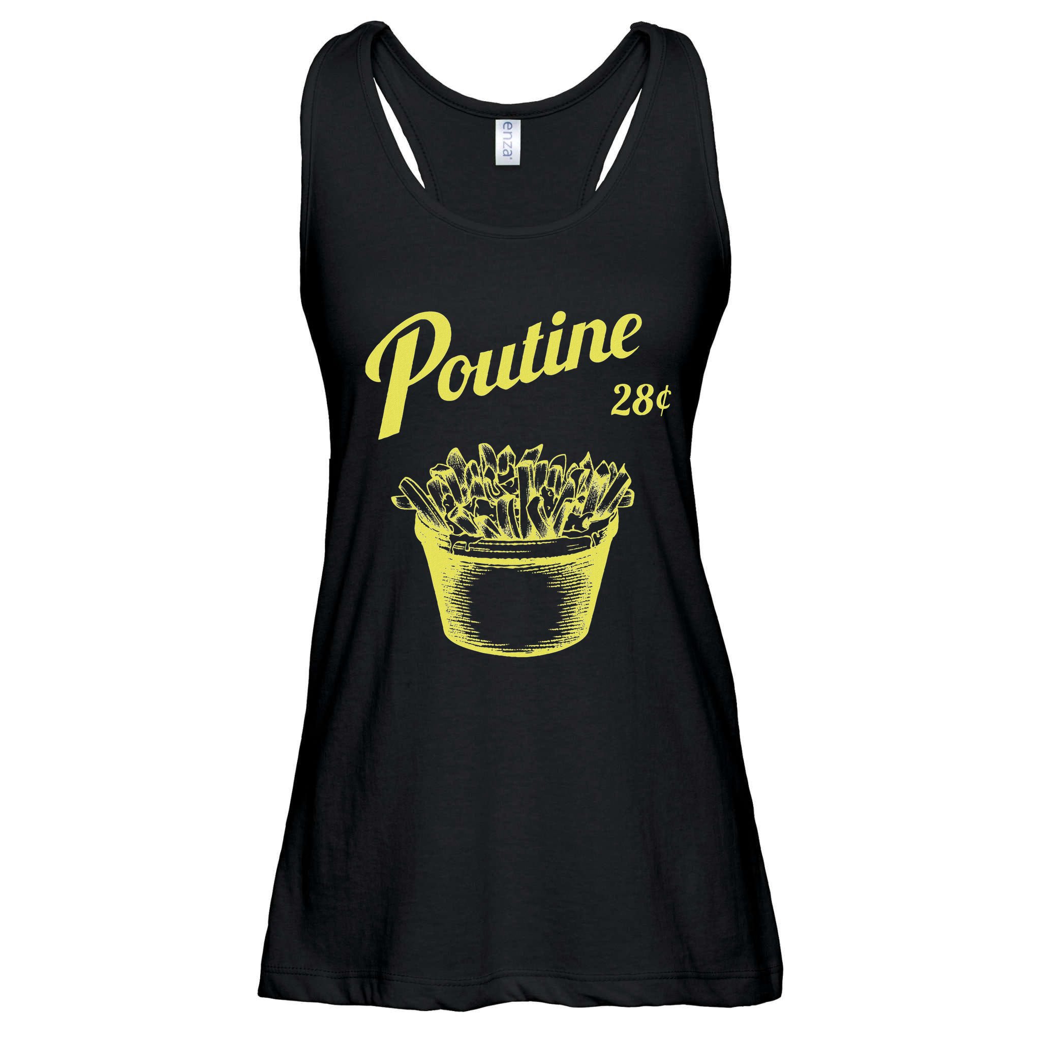 Retro Poutine Canada Montreal Ladies Essential Flowy Tank