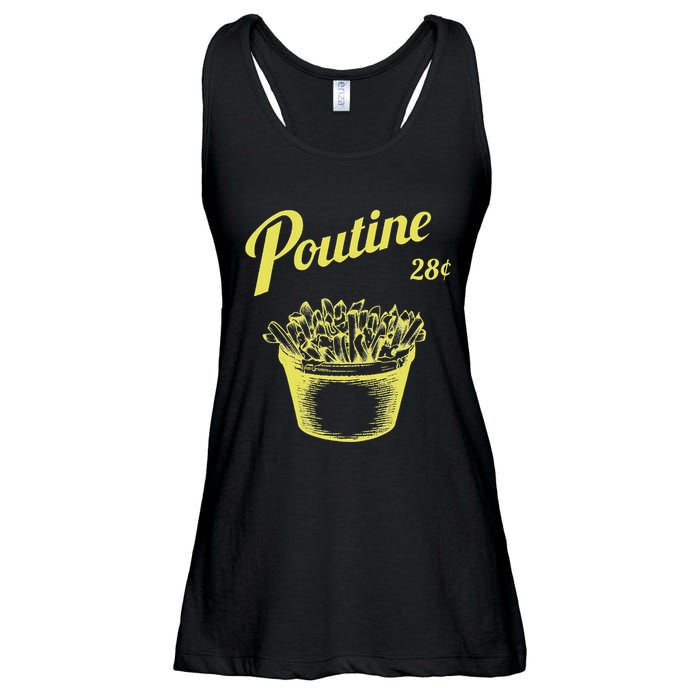 Retro Poutine Canada Montreal Ladies Essential Flowy Tank