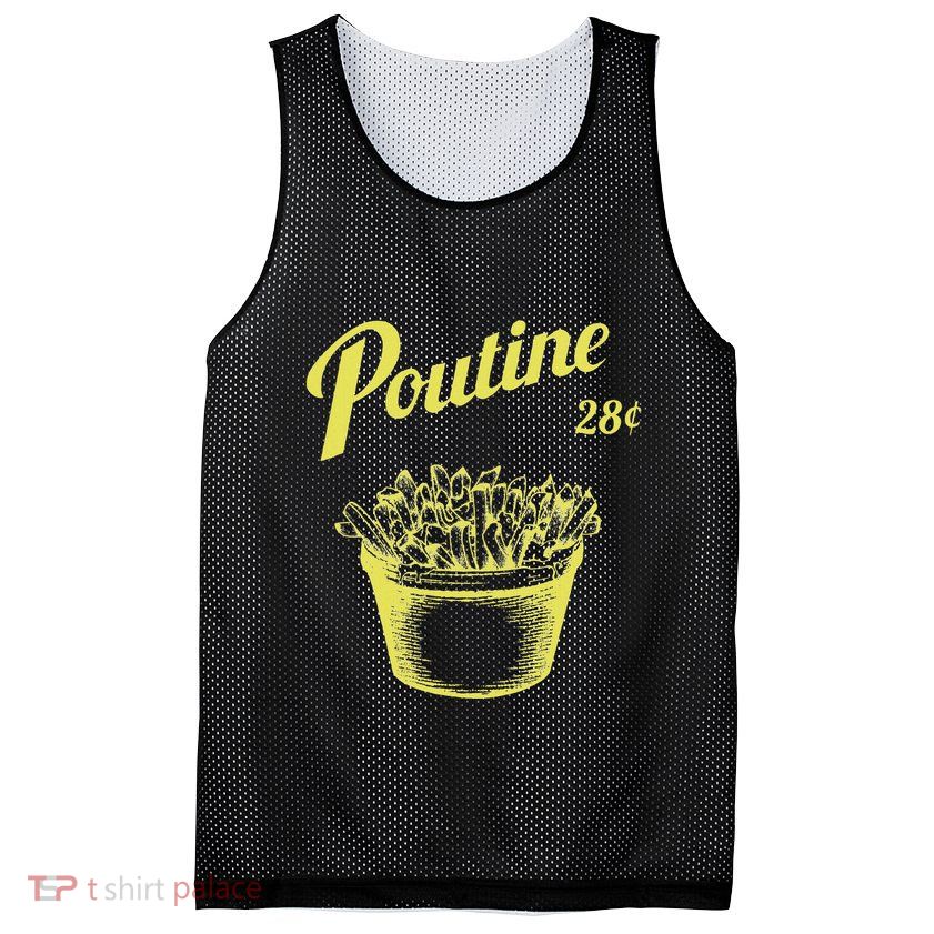 Retro Poutine Canada Montreal Mesh Reversible Basketball Jersey Tank