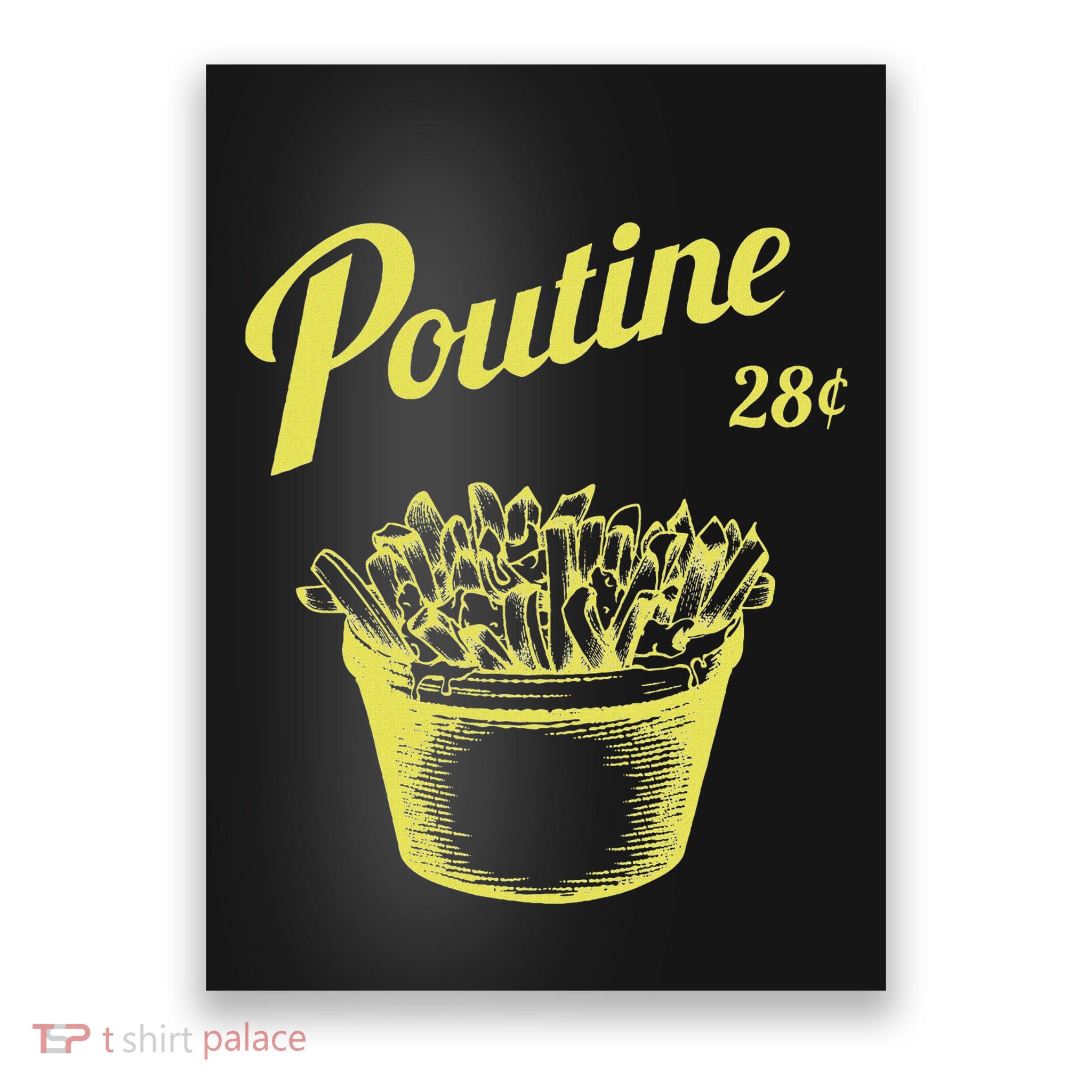 Retro Poutine Canada Montreal Poster