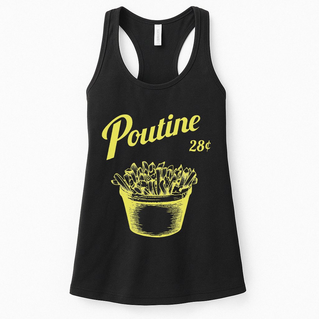 Retro Poutine Canada Montreal Womens Tank Top