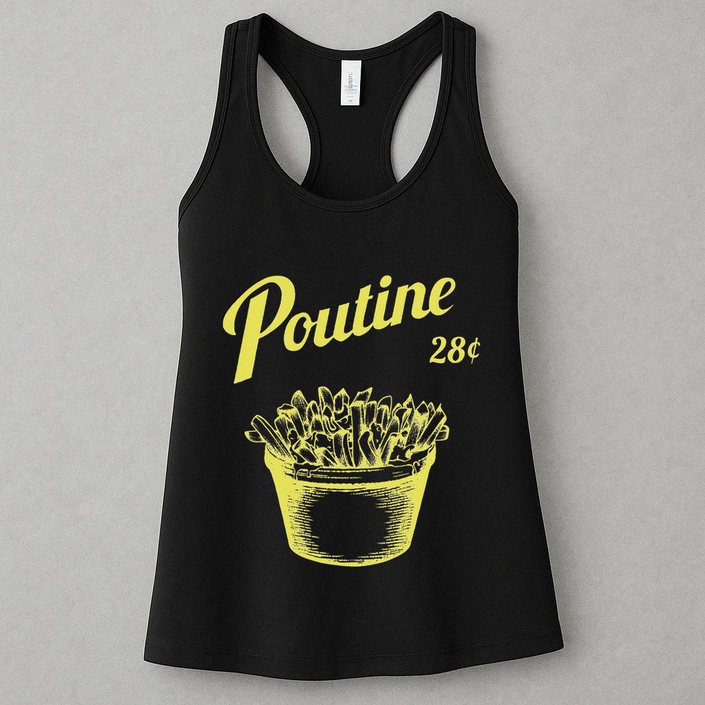 Retro Poutine Canada Montreal Womens Tank Top