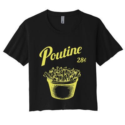 Retro Poutine Canada Montreal Crop Top