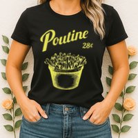 Retro Poutine Canada Montreal Womens T-Shirt