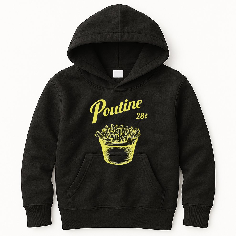 Retro Poutine Canada Montreal Kids Hoodie