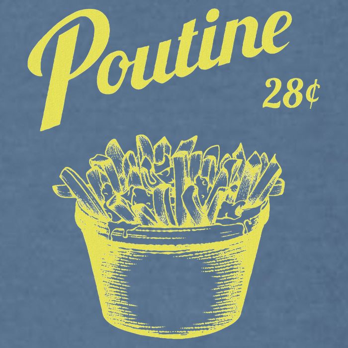 Retro Poutine Canada Montreal Garment-Dyed Sweatshirt