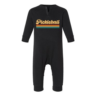 Retro Pickleball Cool Gift Infant Fleece One Piece