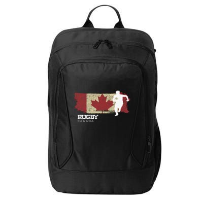 Rugby Player Canada Flag Sports Ball Rugby  City Backpack