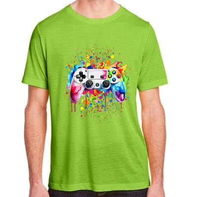 Retro Polka Dots Gaming Controller Video Gamers Dot Day Gift Adult ChromaSoft Performance T-Shirt