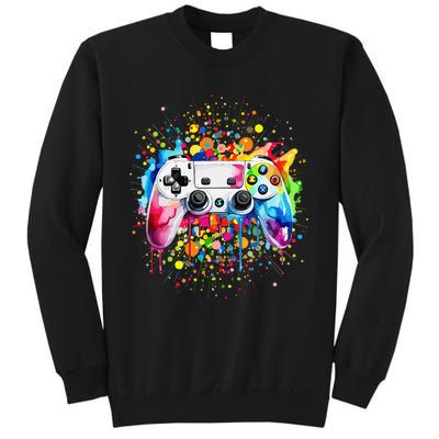 Retro Polka Dots Gaming Controller Video Gamers Dot Day Gift Sweatshirt