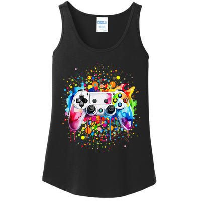 Retro Polka Dots Gaming Controller Video Gamers Dot Day Gift Ladies Essential Tank