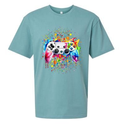 Retro Polka Dots Gaming Controller Video Gamers Dot Day Gift Sueded Cloud Jersey T-Shirt