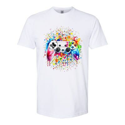 Retro Polka Dots Gaming Controller Video Gamers Dot Day Gift Softstyle CVC T-Shirt