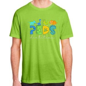 Retro Peds Dietitian Pediatric Nurse Dietitian Cute Dinosaur Adult ChromaSoft Performance T-Shirt