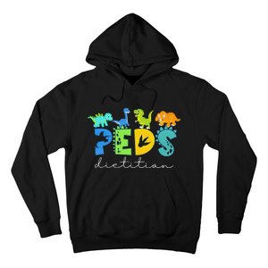 Retro Peds Dietitian Pediatric Nurse Dietitian Cute Dinosaur Hoodie