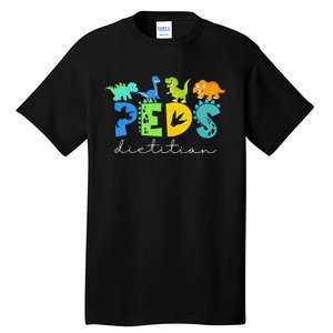 Retro Peds Dietitian Pediatric Nurse Dietitian Cute Dinosaur Tall T-Shirt