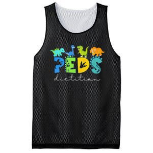 Retro Peds Dietitian Pediatric Nurse Dietitian Cute Dinosaur Mesh Reversible Basketball Jersey Tank