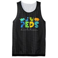 Retro Peds Dietitian Pediatric Nurse Dietitian Cute Dinosaur Mesh Reversible Basketball Jersey Tank