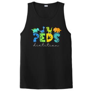 Retro Peds Dietitian Pediatric Nurse Dietitian Cute Dinosaur PosiCharge Competitor Tank