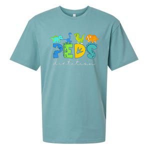 Retro Peds Dietitian Pediatric Nurse Dietitian Cute Dinosaur Sueded Cloud Jersey T-Shirt