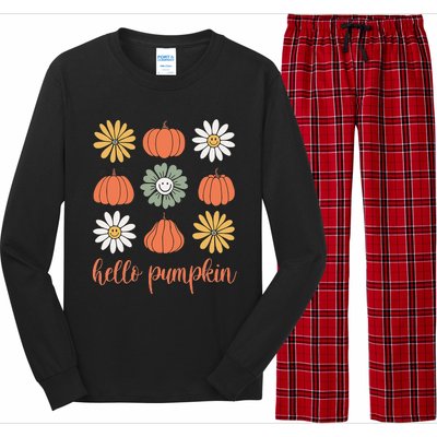 Retro Pumpkins & Daisies Long Sleeve Pajama Set