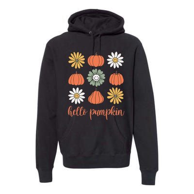 Retro Pumpkins & Daisies Premium Hoodie