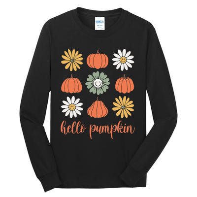 Retro Pumpkins & Daisies Tall Long Sleeve T-Shirt