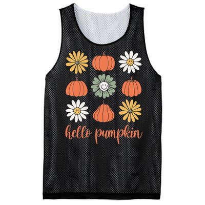 Retro Pumpkins & Daisies Mesh Reversible Basketball Jersey Tank