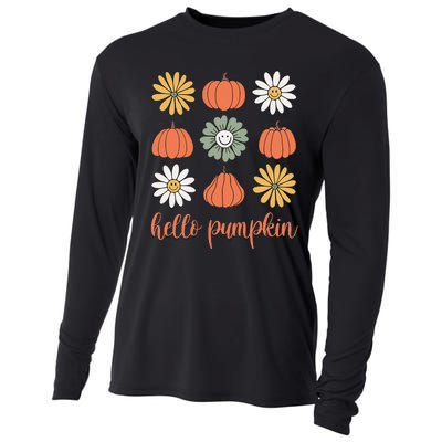 Retro Pumpkins & Daisies Cooling Performance Long Sleeve Crew