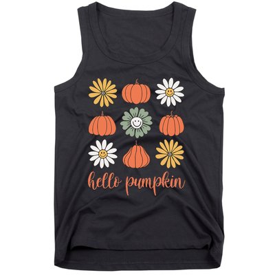 Retro Pumpkins & Daisies Tank Top