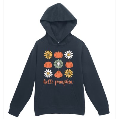 Retro Pumpkins & Daisies Urban Pullover Hoodie