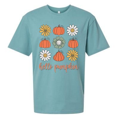 Retro Pumpkins & Daisies Sueded Cloud Jersey T-Shirt