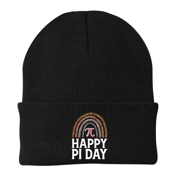 Rainbow Pi Day Mathematician Happy Pi Day March 14th 3 14 Pi Great Gift Knit Cap Winter Beanie