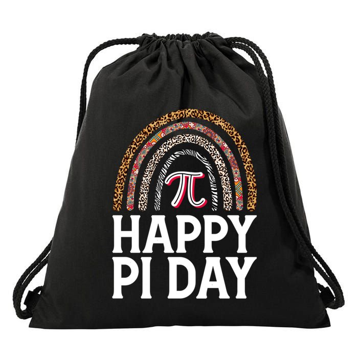 Rainbow Pi Day Mathematician Happy Pi Day March 14th 3 14 Pi Great Gift Drawstring Bag