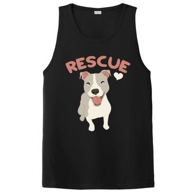 Rescue Pitbull Dog Animal Rescued Kawaii PosiCharge Competitor Tank