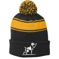 Rude Pointer Dog Asshole German Shorthaired Pointer Dog Stripe Pom Pom Beanie