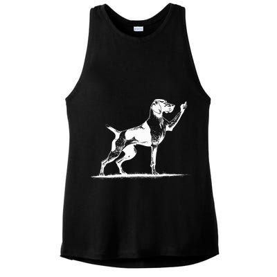 Rude Pointer Dog Asshole German Shorthaired Pointer Dog Ladies PosiCharge Tri-Blend Wicking Tank